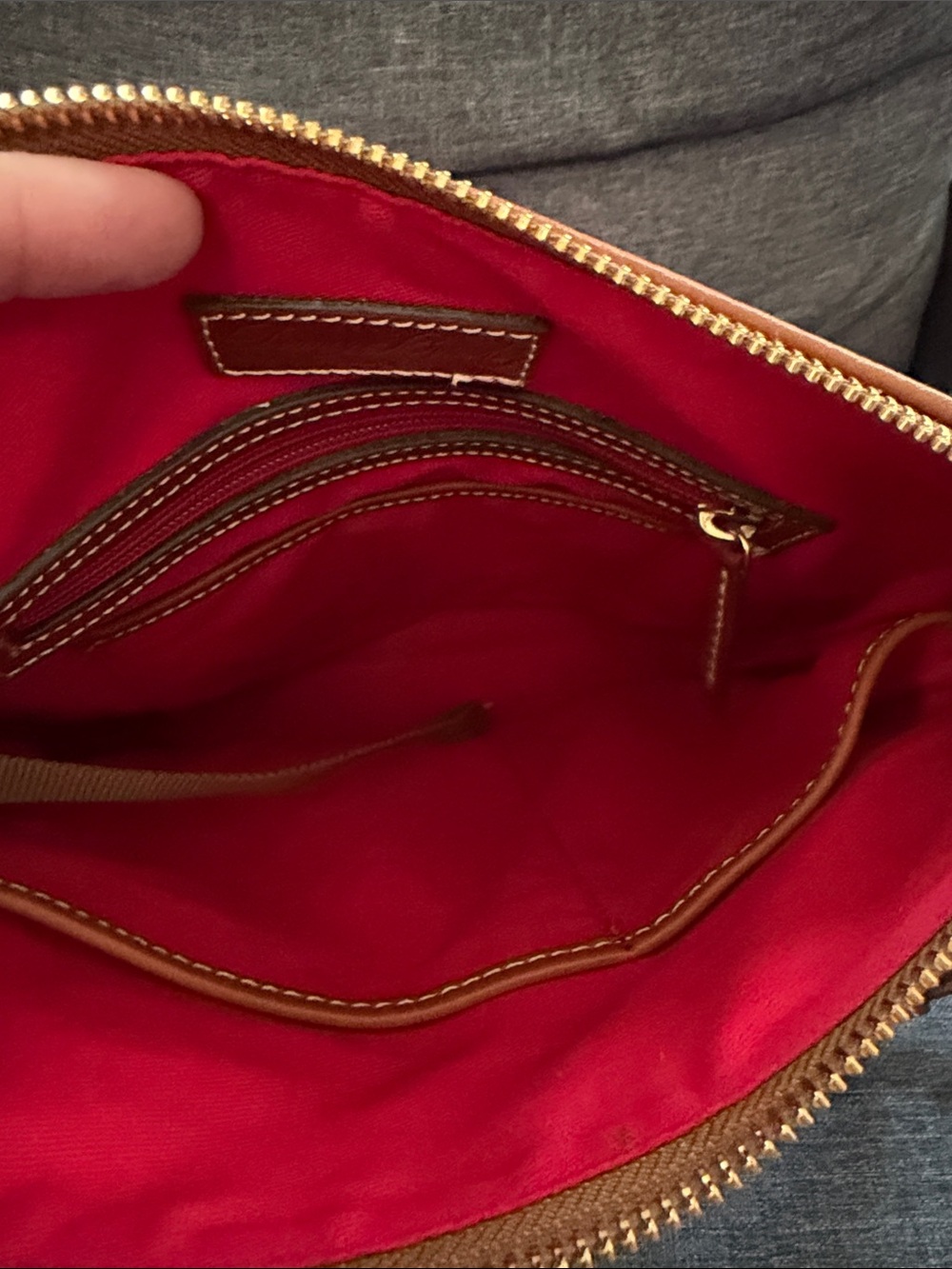 Dooney & Bourke Tan Pebble Grain Crossbody with Gold Hardware - Picture 5 of 5